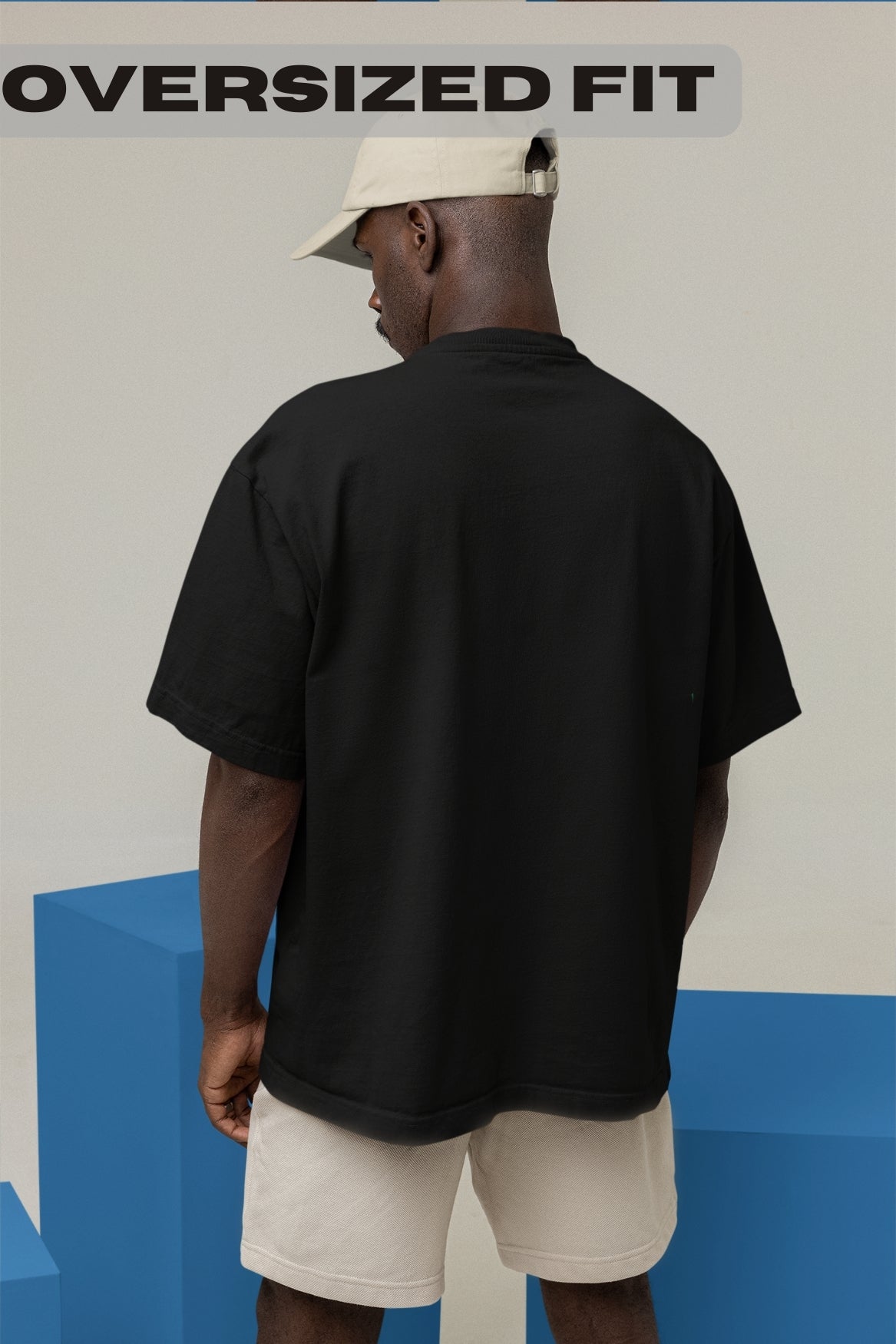 Black oversized tee back pic