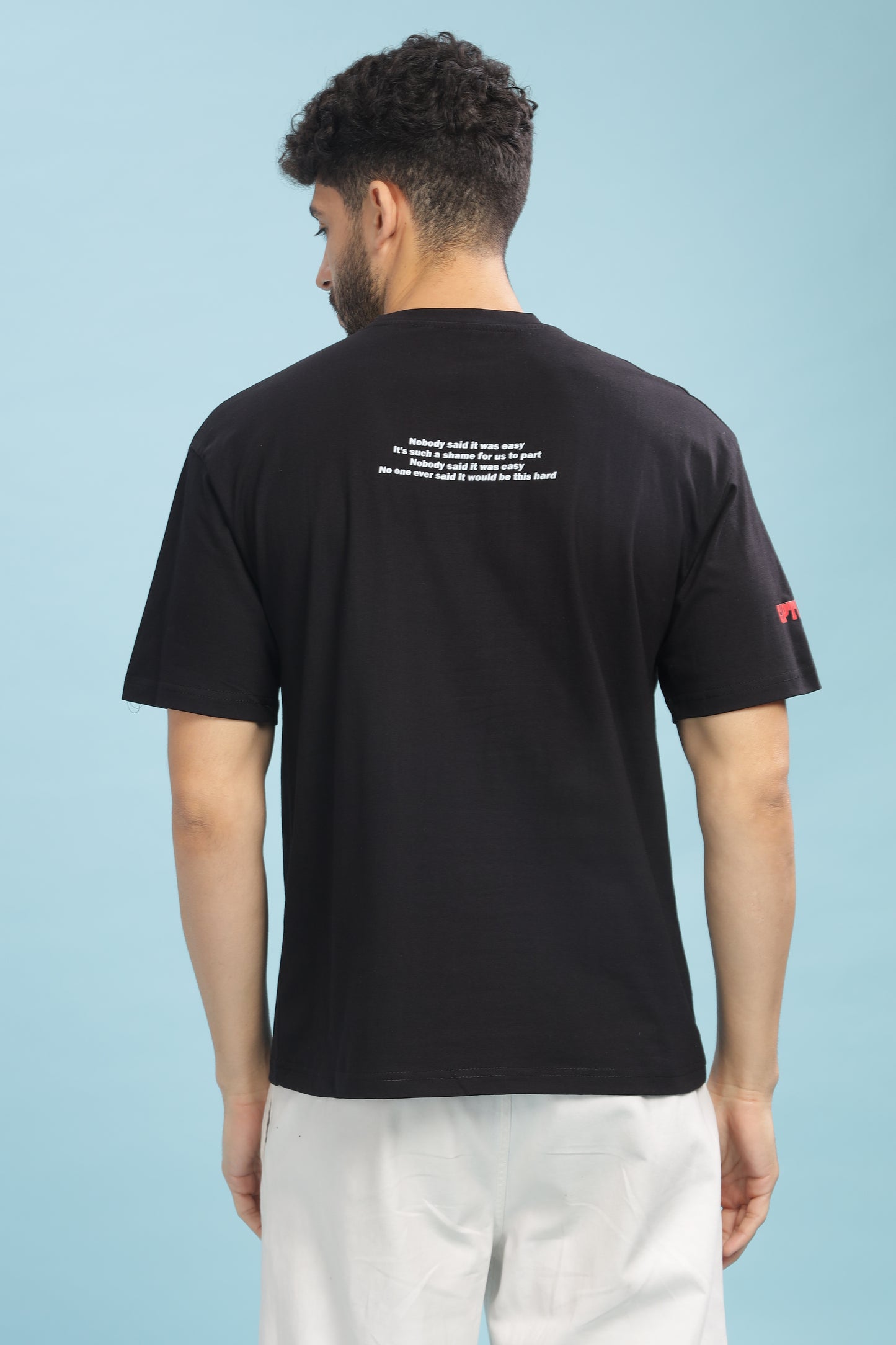 Men's Oversized T-shirt in Black - Coldplay