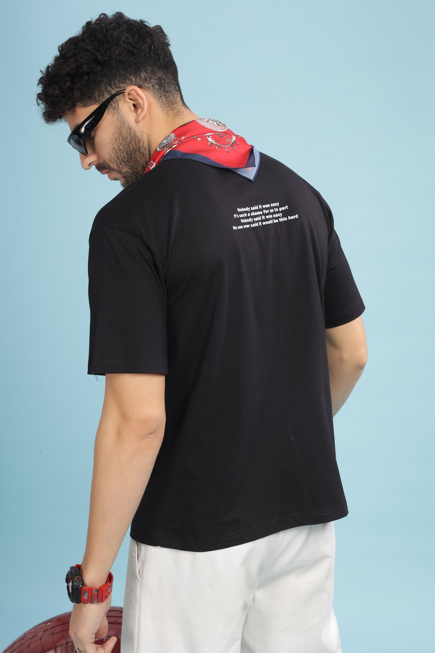 Men's Oversized T-shirt in Black - Coldplay