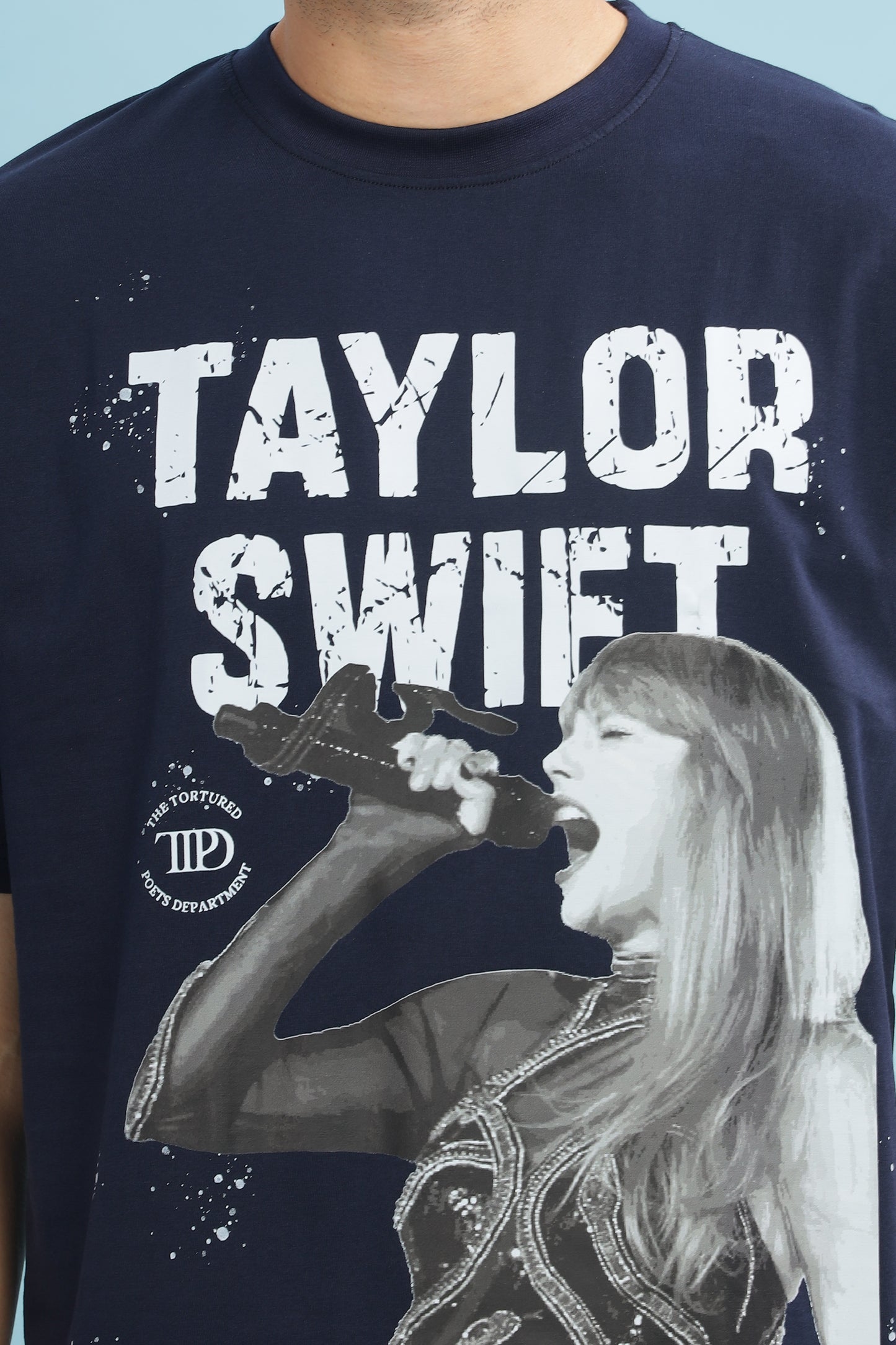 Men's Oversized T-shirt in Navy Blue - Taylor Swift | TPD