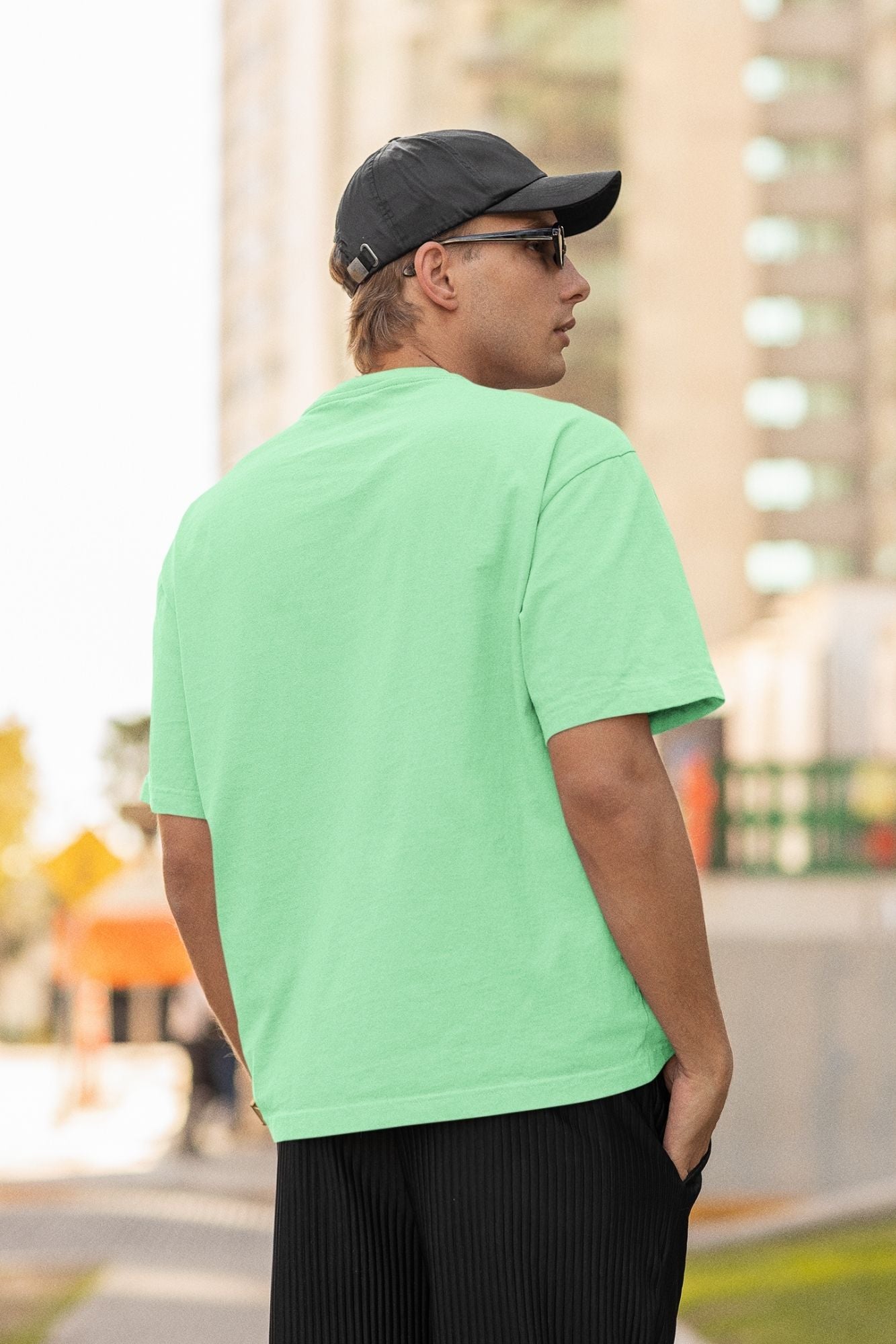Men's Oversized T-shirt Solid Mint