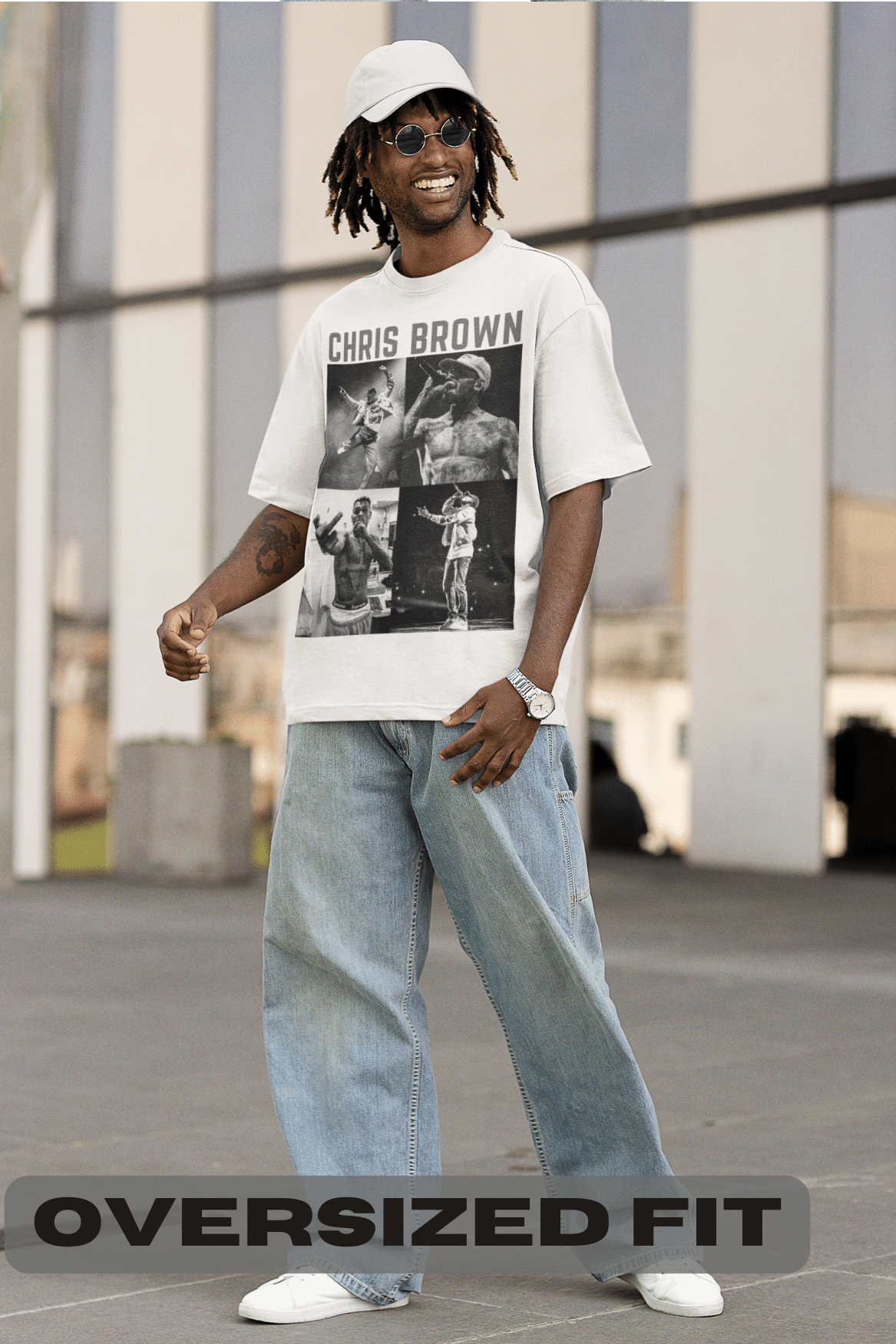 Men's Oversized T-shirt in White - Chris