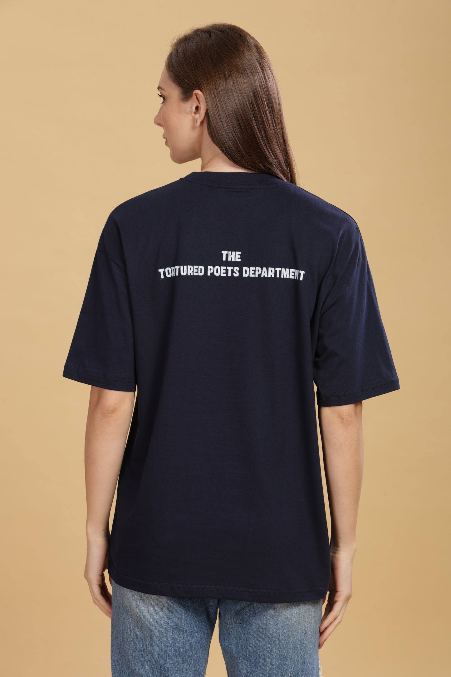 Women's Oversized T-shirt in Navy Blue - Taylor Swift | TPD