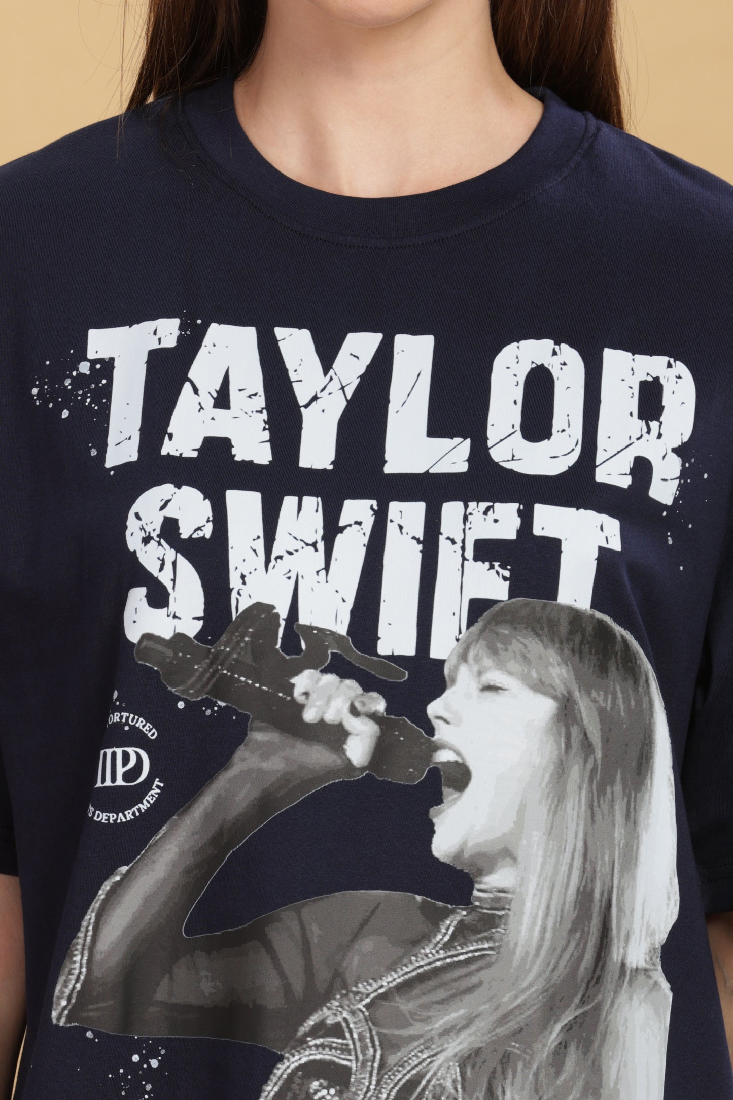 Women's Oversized T-shirt in Navy Blue - Taylor Swift | TPD