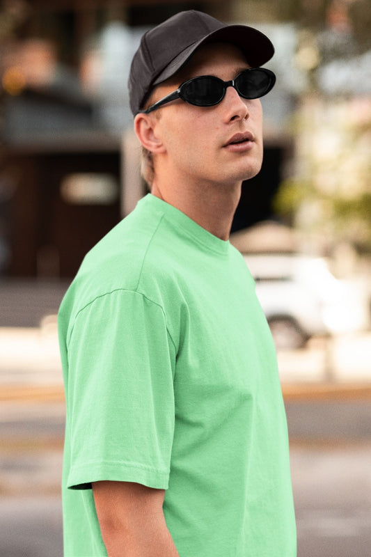 Men's Oversized T-shirt Solid Mint