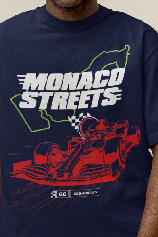 Formula Race Game Tshirt in Navy Blue color