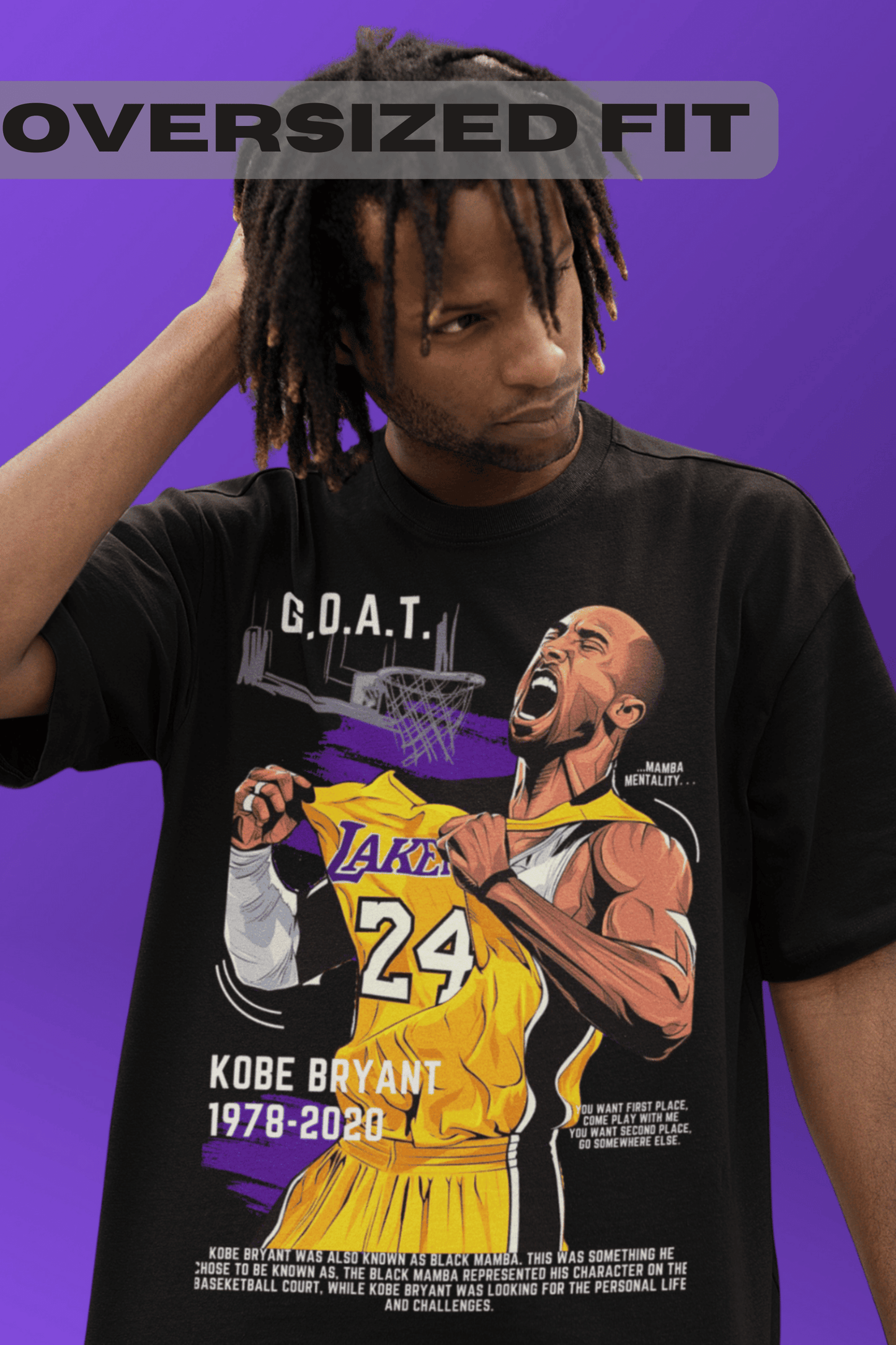Men's Oversized Kobe Bryant T-shirt