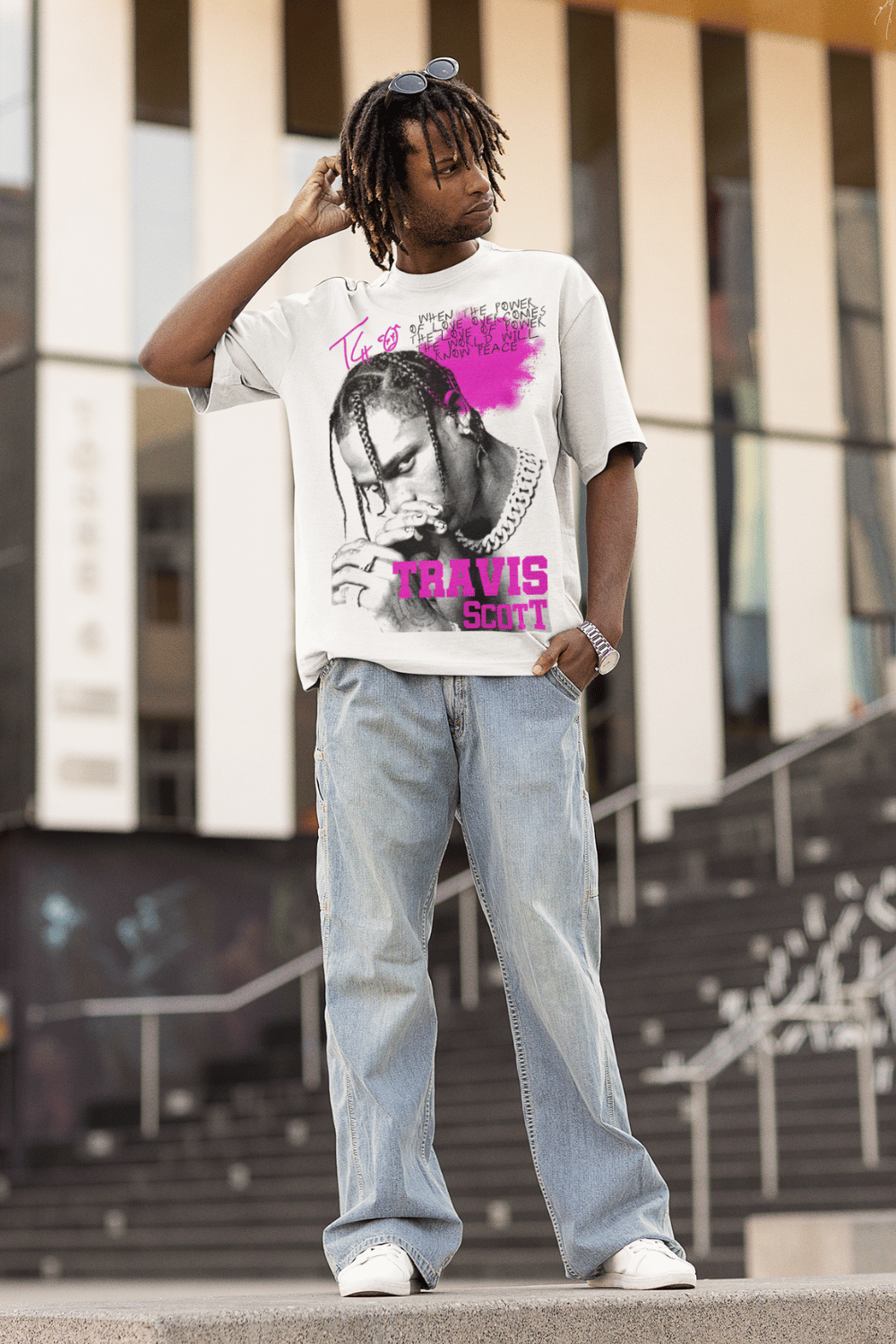 Travis Scott Oversized T-shirt in White