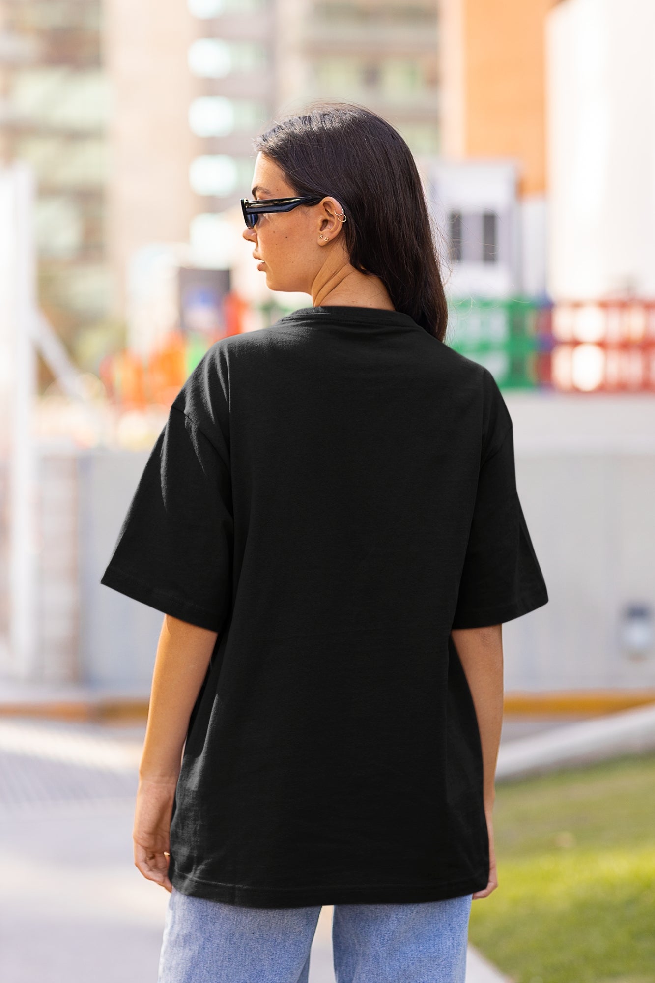 Unisex Black Oversized Tshirt