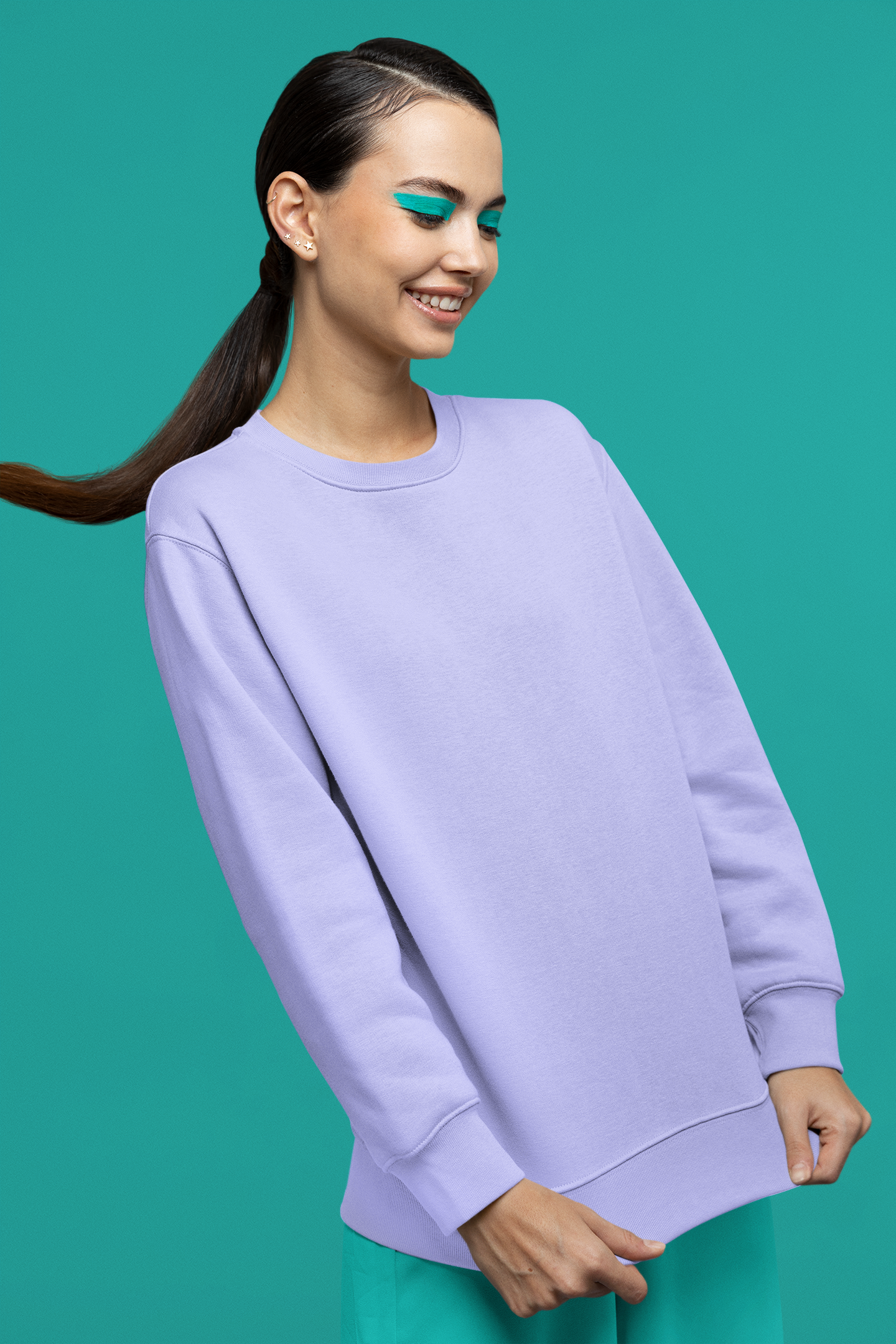 Women's Sweatshirt in Solid Lavender