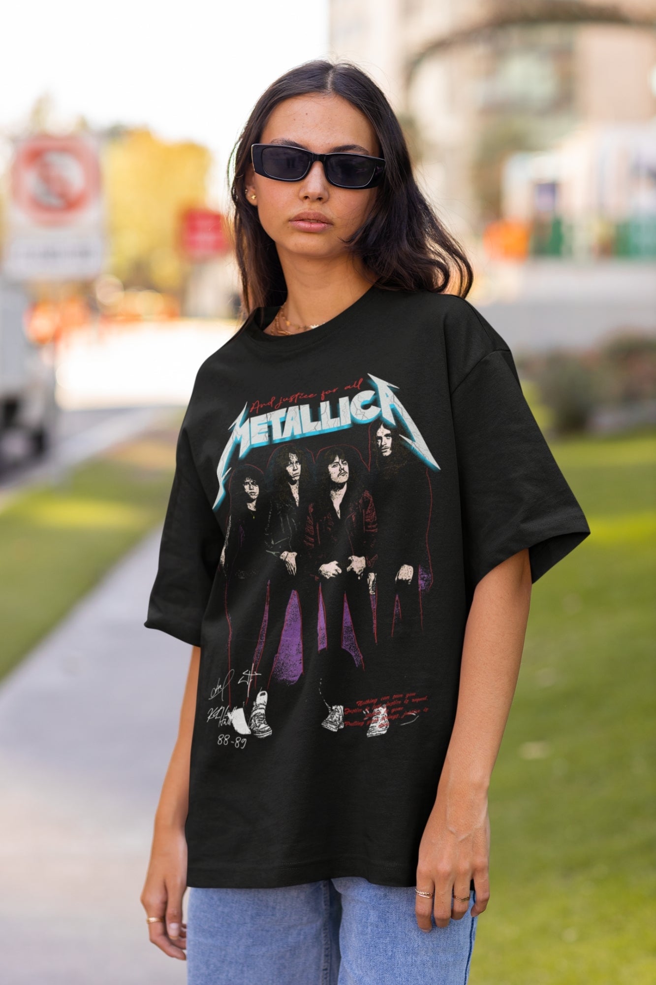 Women's Black Oversized Tshirt