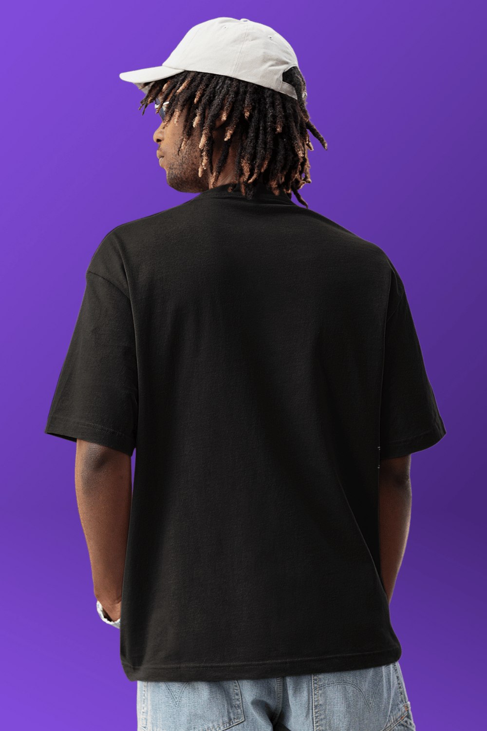 Black Oversized Tee Back side