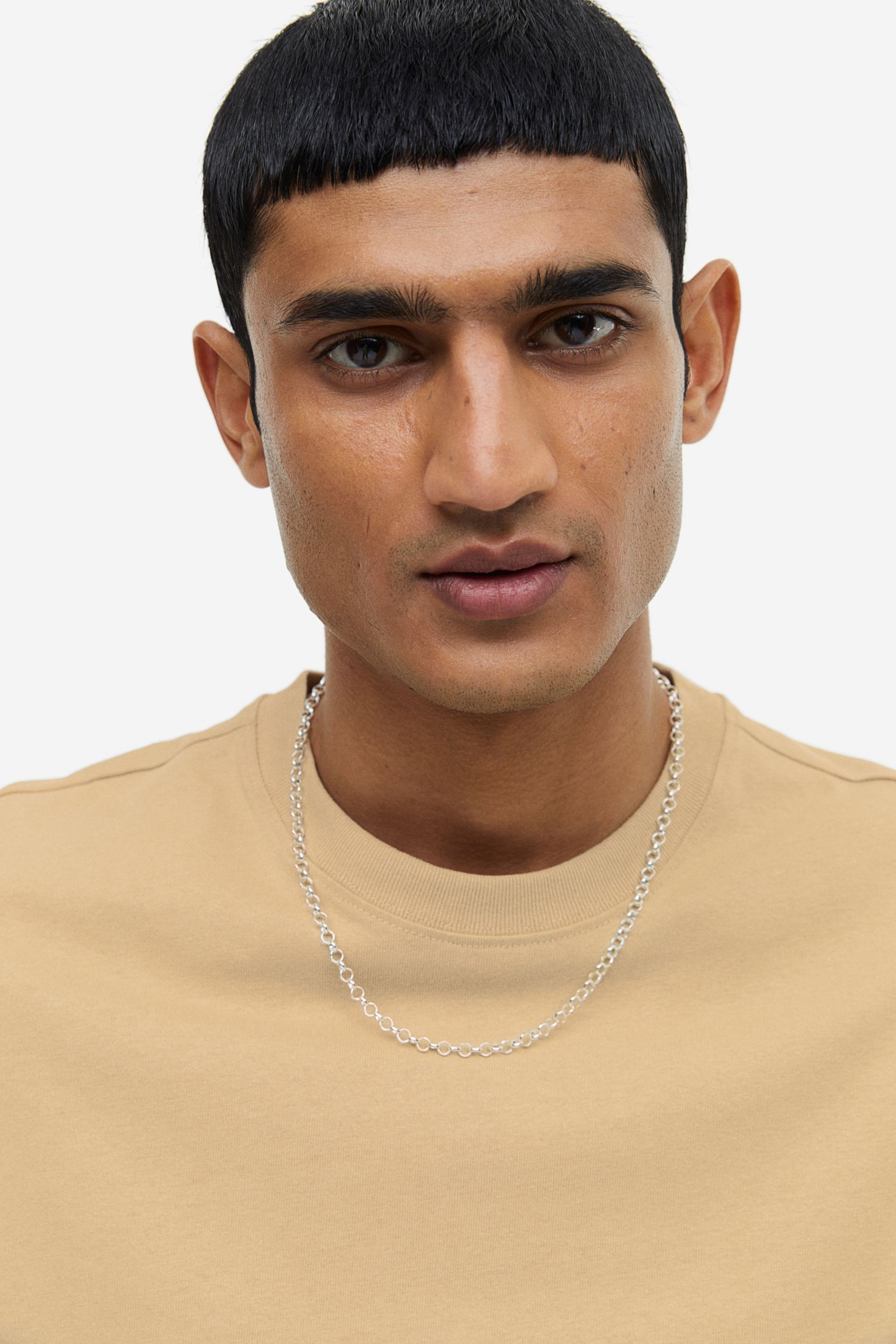 Men's Oversized T-shirt Solid Beige CAPTCHA