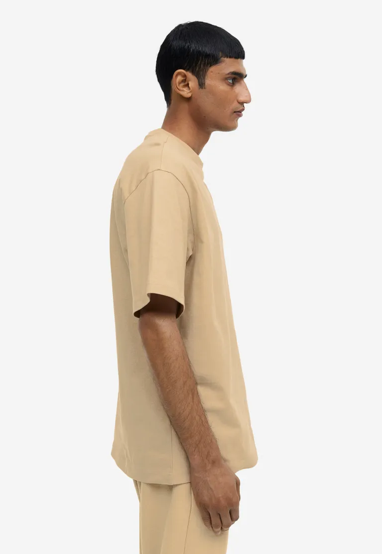 Men's Oversized T-shirt Solid Beige CAPTCHA