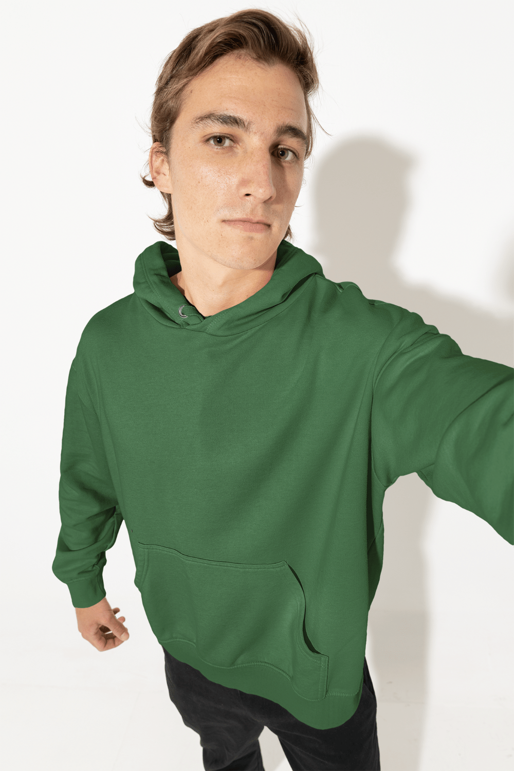 Men's Hoodie in Dark Green color