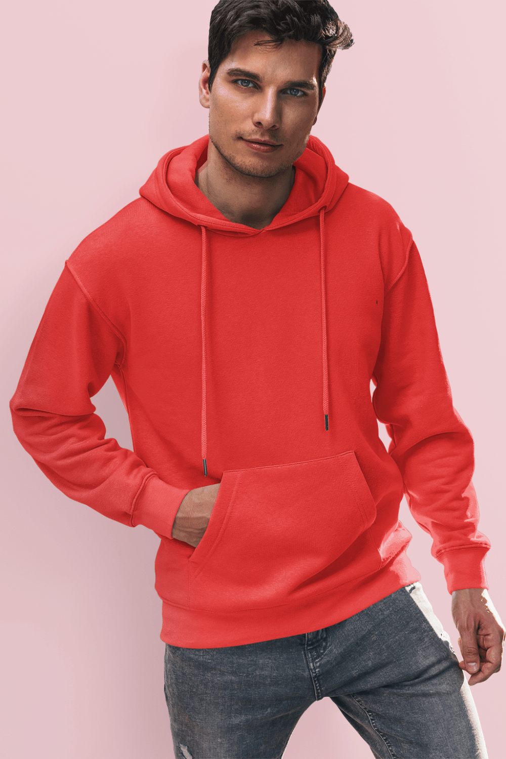 Red color Hoodie for Men