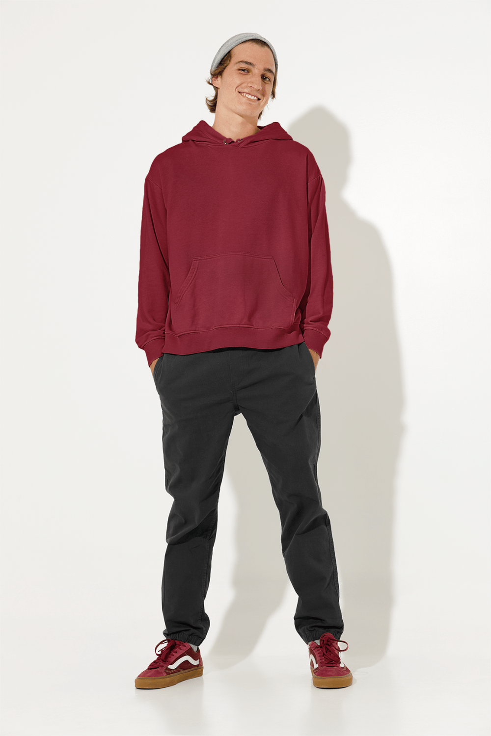 Unisex Hooded Sweatshirt in Maroon color