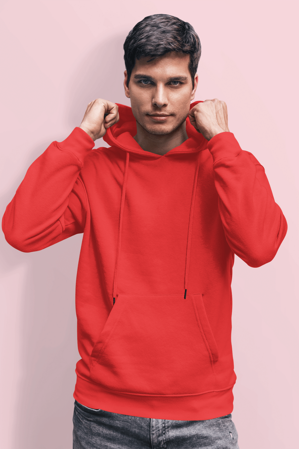 Unisex Hooded Sweatshirt in Red color