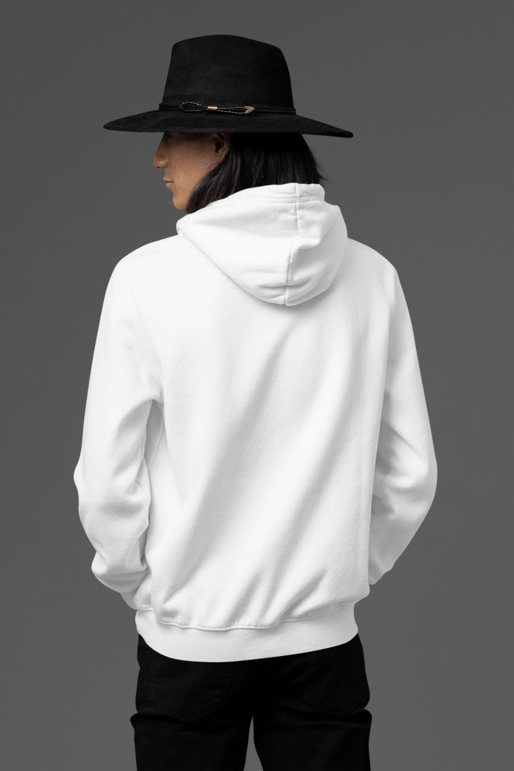 Unisex Hooded Sweatshirt in White color