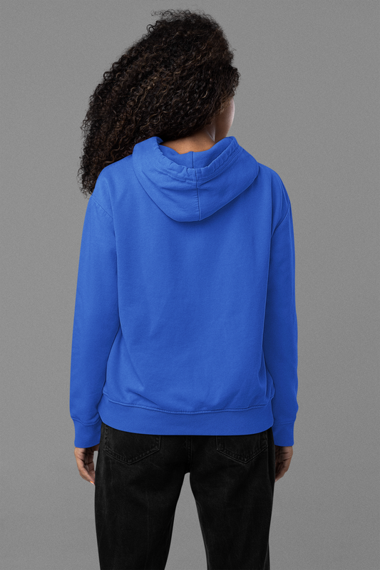 Women's Hooded Sweatshirt in Solid Royal Blue CAPTCHA