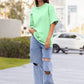 Women's Oversized T-shirt Solid Mint