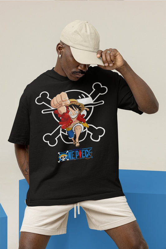Luffy Black oversized tshirt