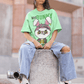 Women's Oversized T-shirt in Mint - Bad Bunny