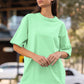 Women's Oversized T-shirt Solid Mint