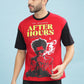 Men's Red Black Oversized T-shirt - WEEKND | AFTER HOURS