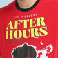 Men's Red Black Oversized T-shirt - WEEKND | AFTER HOURS