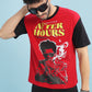 Men's Red Black Oversized T-shirt - WEEKND | AFTER HOURS