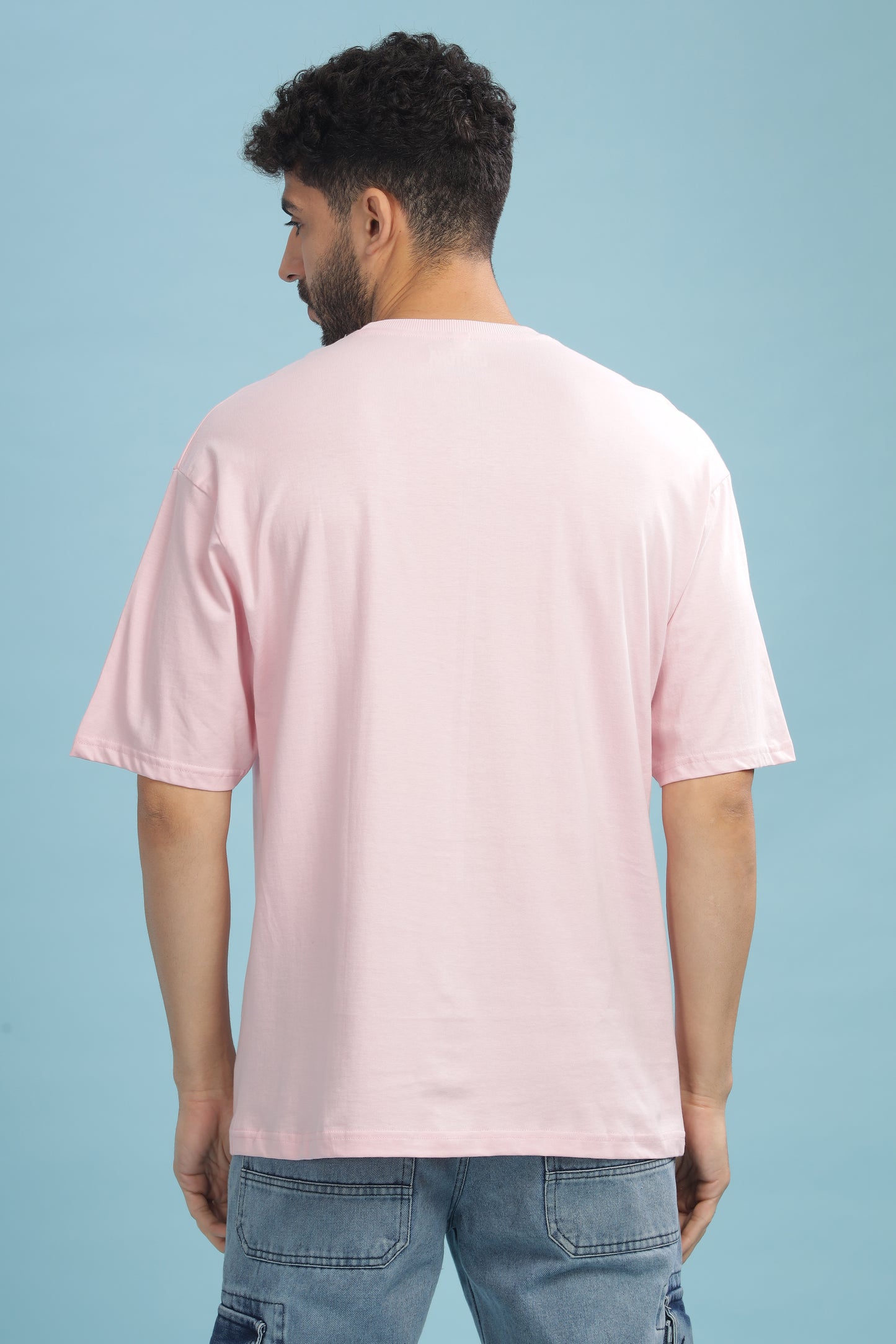 Men's Oversized T-shirt in Baby Pink - Travis Scott