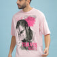Men's Oversized T-shirt in Baby Pink - Travis Scott