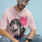 Men's Oversized T-shirt in Baby Pink - Travis Scott