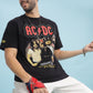 Men's Oversized T-shirt in Black - ACDC