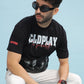 Men's Oversized T-shirt in Black - Coldplay