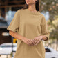 Women's Oversized T-shirt in Solid Beige
