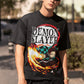 Anime Art Black Tshirt Oversized