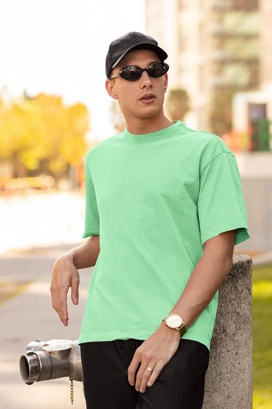 Men's Oversized T-shirt Solid Mint