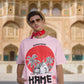 Men's Baby Pink Oversized T-shirt - Kame House