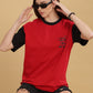 Women's Red Black Oversized T-shirt - Monkey Luffy | Anime