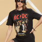 Women's Oversized T-shirt in Black - ACDC