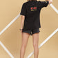 Women's Oversized T-shirt in Black - ACDC