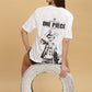 Women's White Oversized T-shirt - Monkey Luffy | Anime