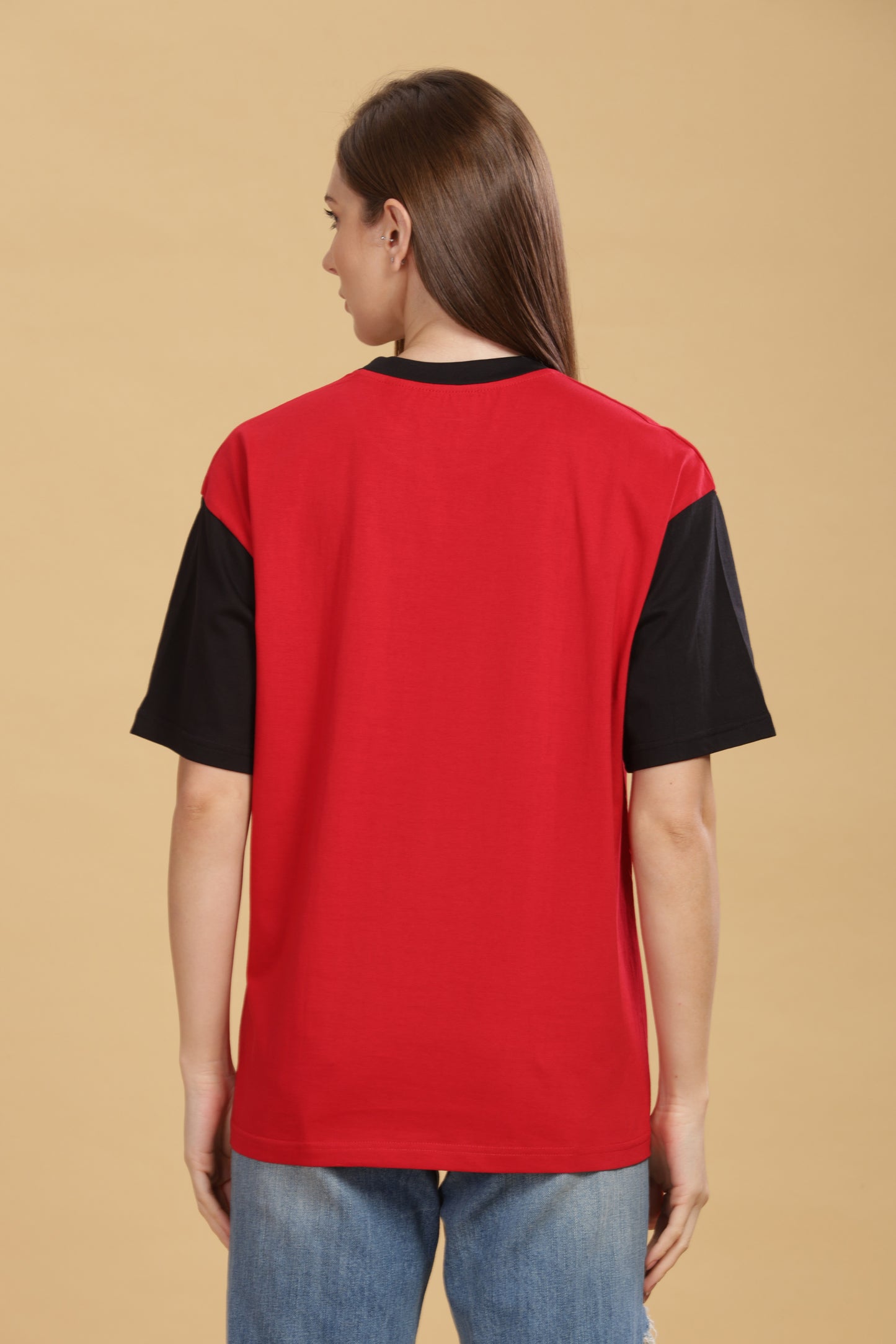 Women's Red Black Oversized T-shirt - WEEKND | AFTER HOURS