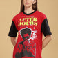 Women's Red Black Oversized T-shirt - WEEKND | AFTER HOURS