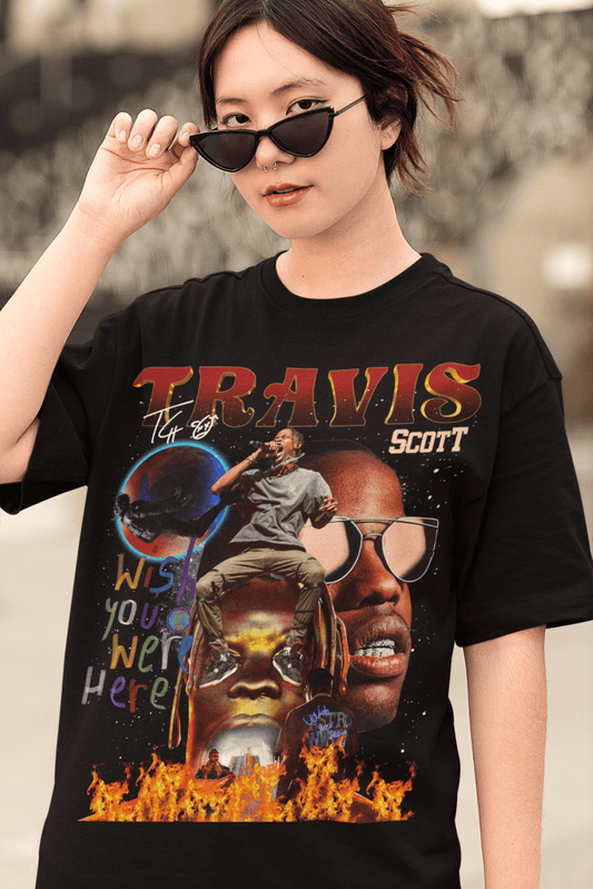 Women's Oversized T-shirt in Black - Travis Scott Astroworld