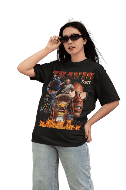 Women's Oversized T-shirt in Black - Travis Scott Astroworld