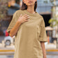 Women's Oversized T-shirt in Solid Beige
