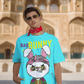 Men's Oversized T-shirt in Cyan - Bad Bunny